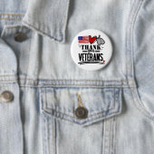 Bedankt Veteranen Knop Ronde Button 5,7 Cm (In situ)