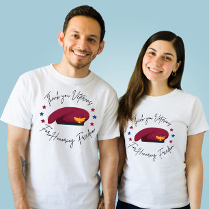 Bedankt veteranen voor het eren van vrijheid t-shirt