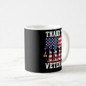 Bedankt Veteranen voor Veteranendag Koffiemok (Voorkant rechts)