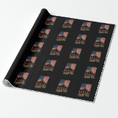 Bedankt Veterans Day American Flag  Cadeaupapier (Uitgerold)