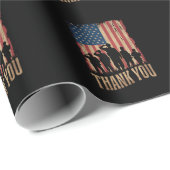 Bedankt Veterans Day American Flag  Cadeaupapier (Rol Hoek)