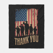 Bedankt Veterans Day American Flag  Fleece Deken (Voorkant)