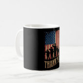 Bedankt Veterans Day American Flag  Koffiemok (Voorkant links)