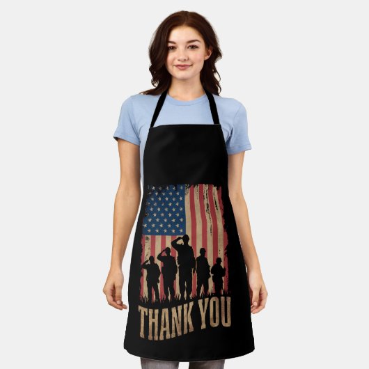 Bedankt Veterans Day American Flag  Schort (Gedragen)