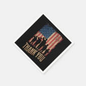 Bedankt Veterans Day American Flag  Servet (Hoek)