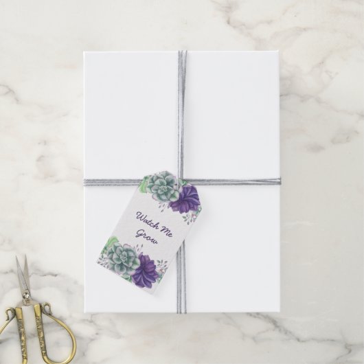 Bedankt vetplanten Kijk hoe ik Baby shower kweek Cadeaulabel (Met Touw)