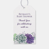 Bedankt vetplanten Kijk hoe ik Baby shower kweek Cadeaulabel (Achterkant)