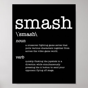 Bedankt Videogames Smash Definitie Videospel  Poster