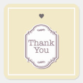 Bedankt Vierkante Sticker (Voorkant)