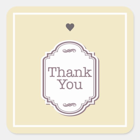 Bedankt Vierkante Sticker (Voorkant)