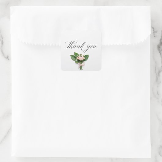 Bedankt Vierkante Sticker (Tas)