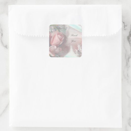 Bedankt Vierkante Sticker (Tas)