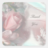 Bedankt Vierkante Sticker (Voorkant)