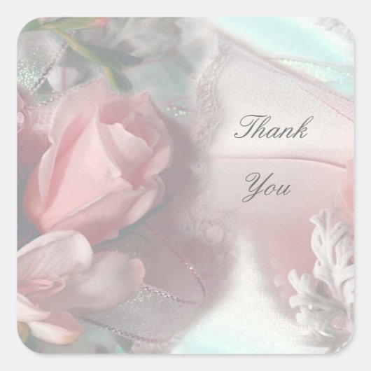 Bedankt Vierkante Sticker (Voorkant)