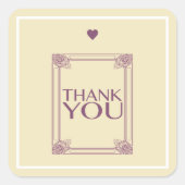 Bedankt Vierkante Sticker (Voorkant)