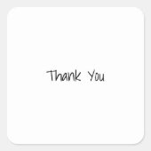 Bedankt Vierkante Sticker (Voorkant)