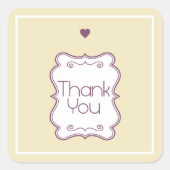 Bedankt Vierkante Sticker (Voorkant)