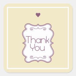 Bedankt Vierkante Sticker