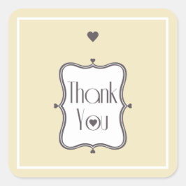 Bedankt Vierkante Sticker