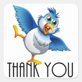 Bedankt Vierkante Sticker