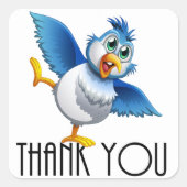 Bedankt Vierkante Sticker (Voorkant)