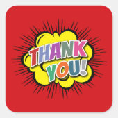 Bedankt Vierkante Sticker (Voorkant)