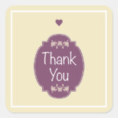 Bedankt Vierkante Sticker (Voorkant)