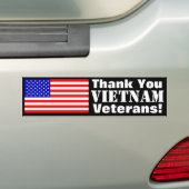 Bedankt Vietnam veteranen! Bumpersticker (Op auto)