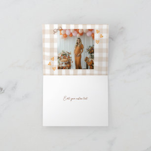 Bedankt Voeg Foto Gevouwen Kaart Cutie Pie