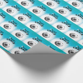 Bedankt Voetbal coach Aqua Blue Stars Ball Cadeaupapier (Hoek)