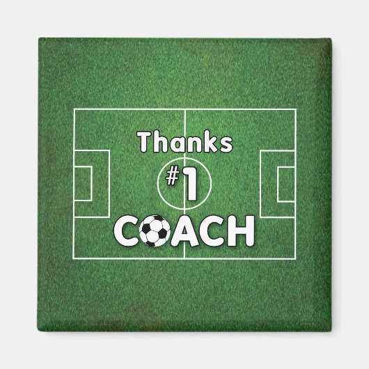 Bedankt Voetbal coach Grass Field Magneet (Voorkant)