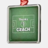 Bedankt Voetbal coach Grass Field Metalen Ornament (Links)