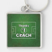 Bedankt Voetbal coach Grass Field Sleutelhanger (Voorkant)