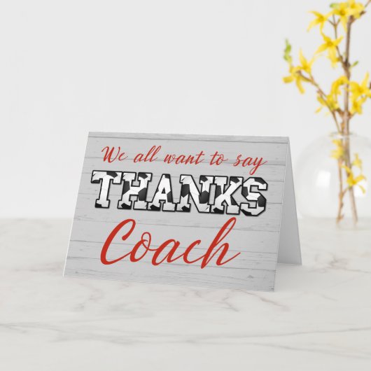 Bedankt Voetbal coach van All of Us Soccer Letters Kaart (Gele Bloem)
