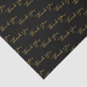 Bedankt voor aangepaste tekst zwart tissuepapier (Detail)