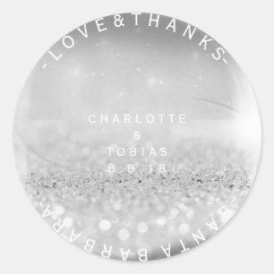 Bedankt voor aangepaste weddenschappen Zilvergrijz Ronde Sticker