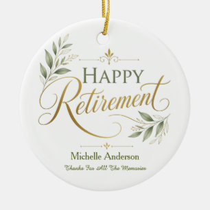 Bedankt voor alle herinneringen Persoonlijke naam Keramisch Ornament