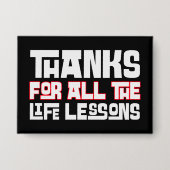 Bedankt voor alle levenslessen Typografie Button (Voorkant)