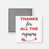Bedankt voor alle orgasms Black Magneet (Voorkant / Achterkant)