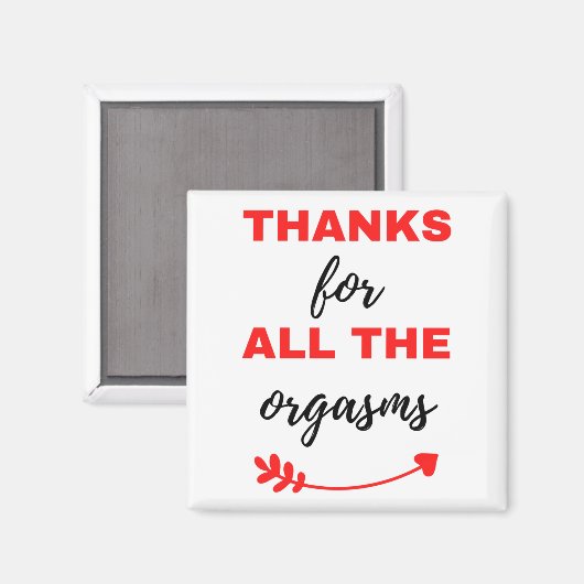Bedankt voor alle orgasms Black Magneet (Voorkant / Achterkant)