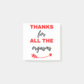 Bedankt voor alle orgasms Black Post-it® Notes (Voorkant)