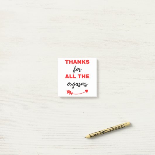 Bedankt voor alle orgasms Black Post-it® Notes (Op bureau)