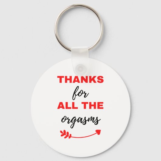 Bedankt voor alle orgasms Black Sleutelhanger (Voorkant)