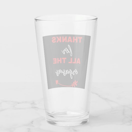 Bedankt voor alle Orgasms Glas (Achterkant)