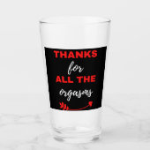 Bedankt voor alle Orgasms Glas (Voorkant)