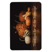 Bedankt voor alle zegeningen | Herfst Harvest Magneet (Verticaal)