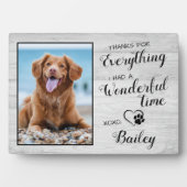 Bedankt voor alles Aangepast huisdierverlies Hond  Fotoplaat (voorkant)