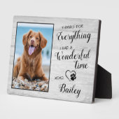 Bedankt voor alles Aangepast huisdierverlies Hond  Fotoplaat (Zijkant)