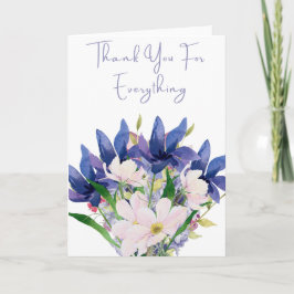 Bedankt voor alles bloemenboeket kaart