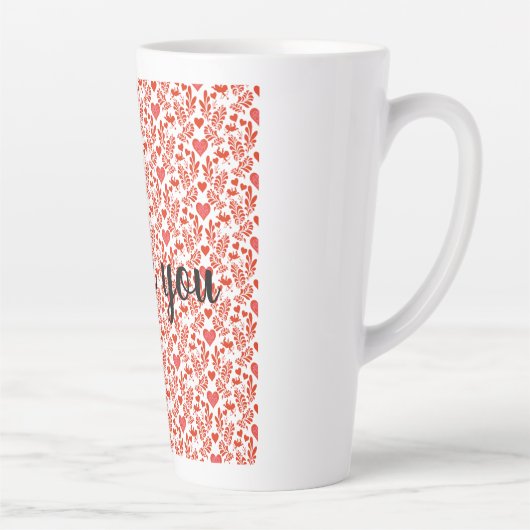 Bedankt voor alles! latte mok (Rechts)